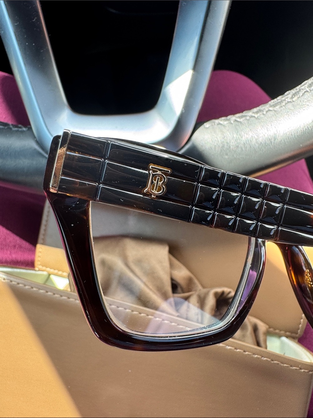 Burberry Tortoiseshell Square Women's Eyeglasses - Picture 6 of 6